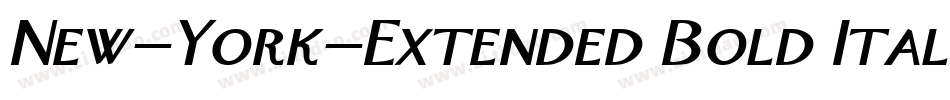 New-York-Extended Bold Italic字体转换